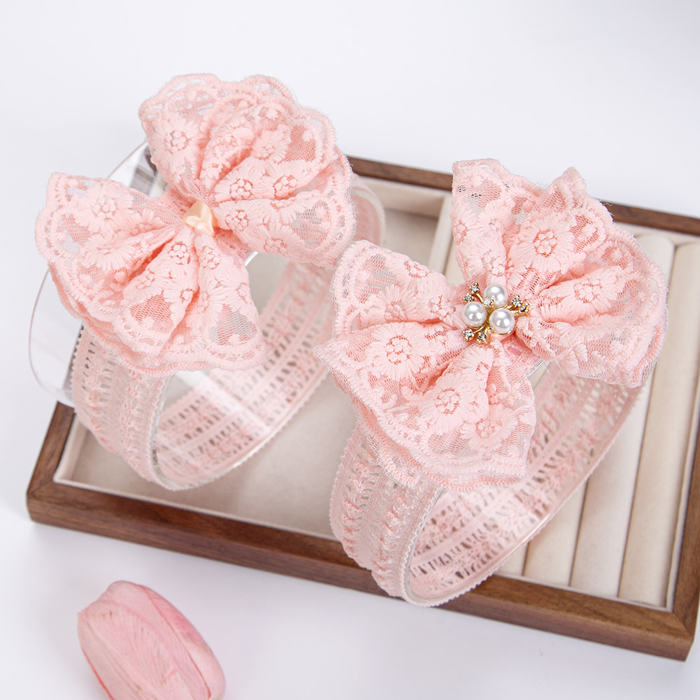 Baby Food Jelly - Diademas de encaje color crema para