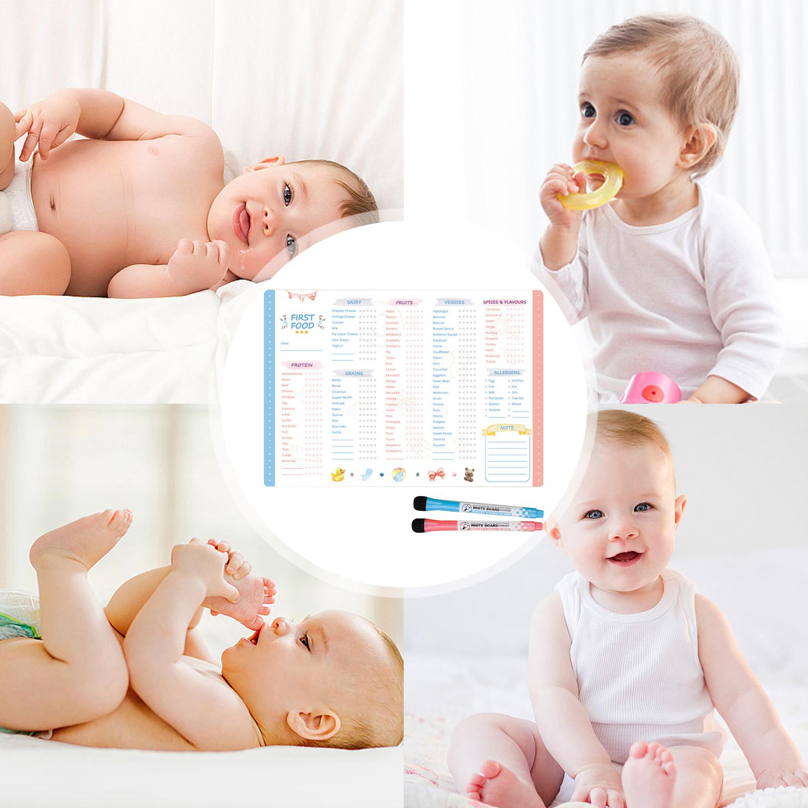 Baby Food List - Tabla de Alimentos para Bebés Magnética,