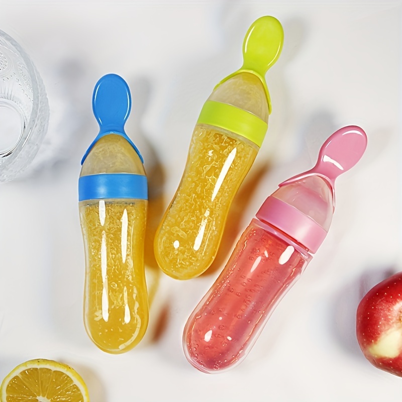 Baby Food Lunch - Biberón de silicona para alimentación de