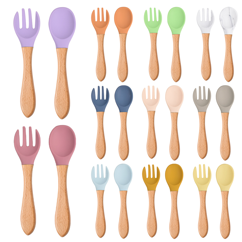 Baby Food Lunch - 2 unids/set de tenedor cuchara de