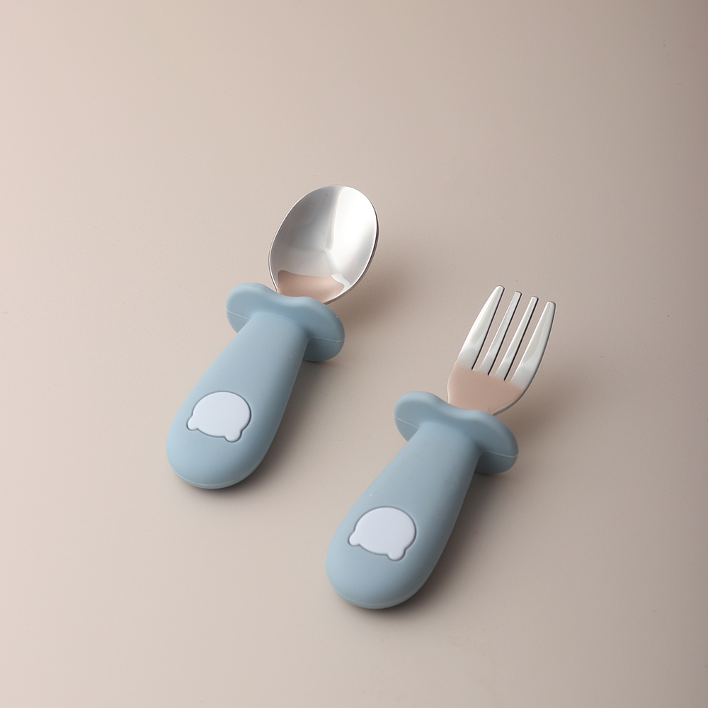 Baby Food Lunch - Cuchara y Tenedor de Silicona con