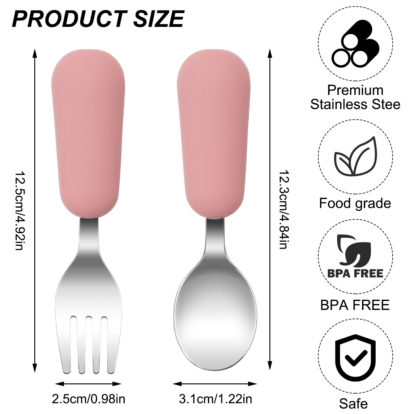 Color niños 2 uds tenedor cuch - Baby Food Lunch reseña y precio