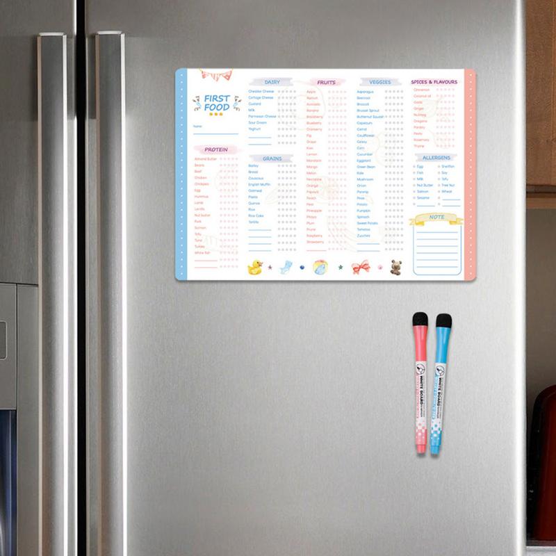 Tabla magnética reutilizable d - Baby Food List reseña y precio