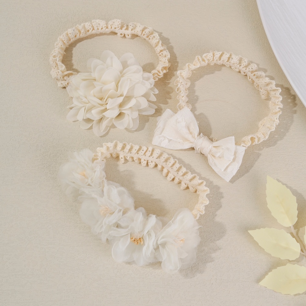 Diadema de encaje blanco crema - Baby Food Jelly reseña y precio